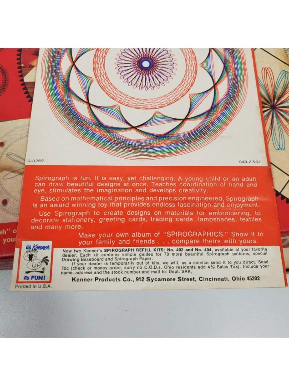 Kenner 1967 Spirograph Drawing Set Complete Minus Pens Vintage Blue Tray - Picture 6 of 12